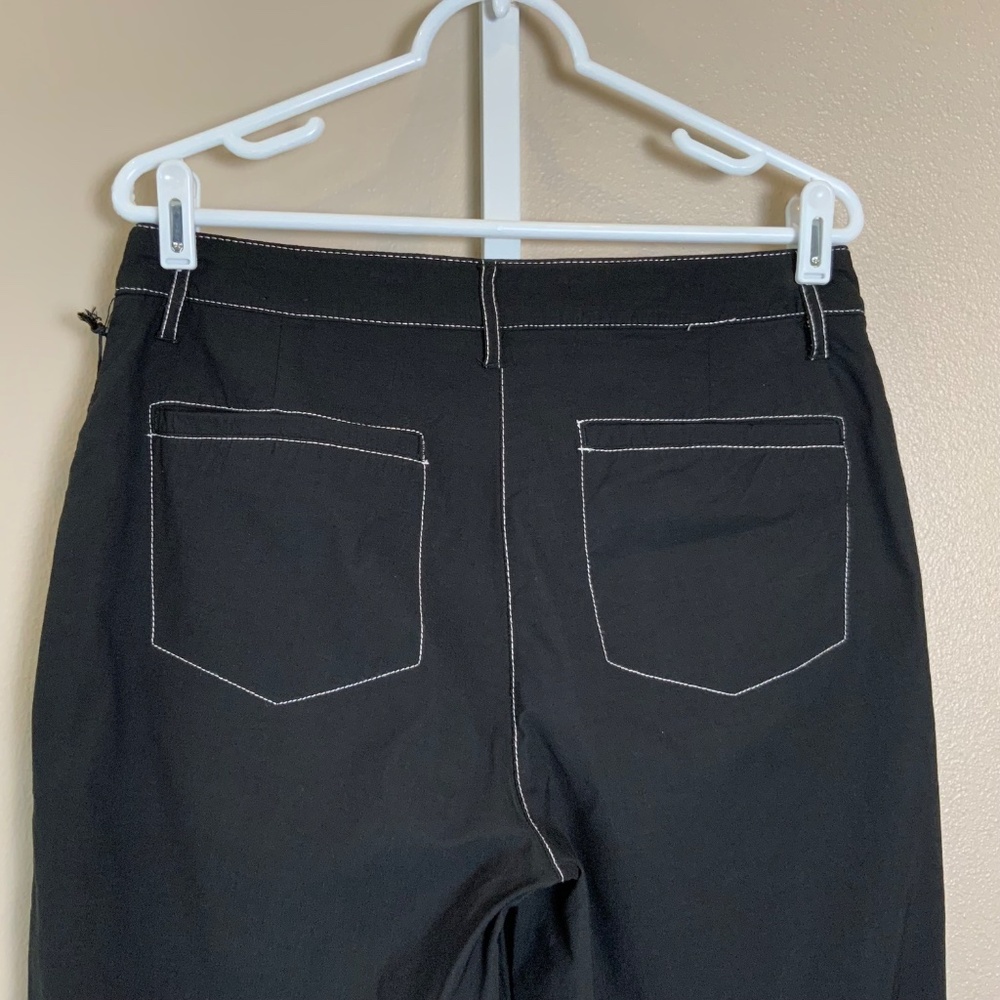 Nicole Miller Contrast Stitch Cropped Pants - Picture 11 of 16